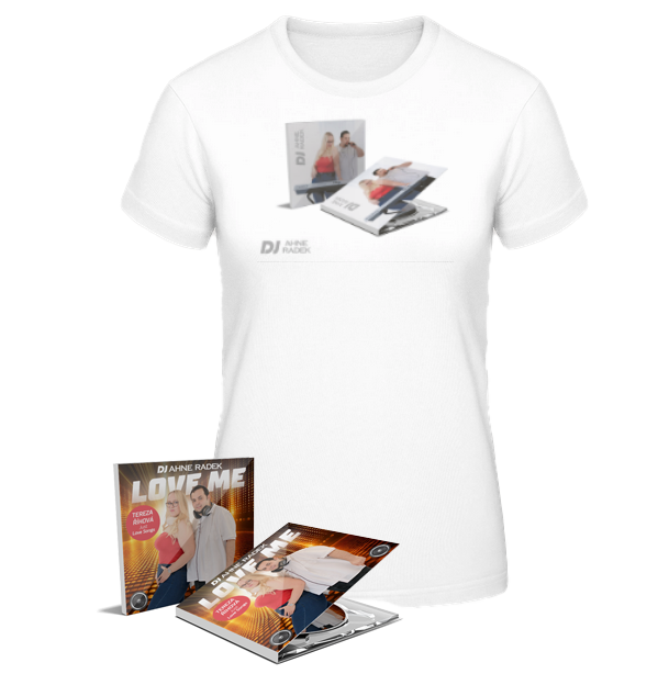 Sout o originln triko a CD Love me - Just Love Songs (Radek Ahne, Tereza hov)