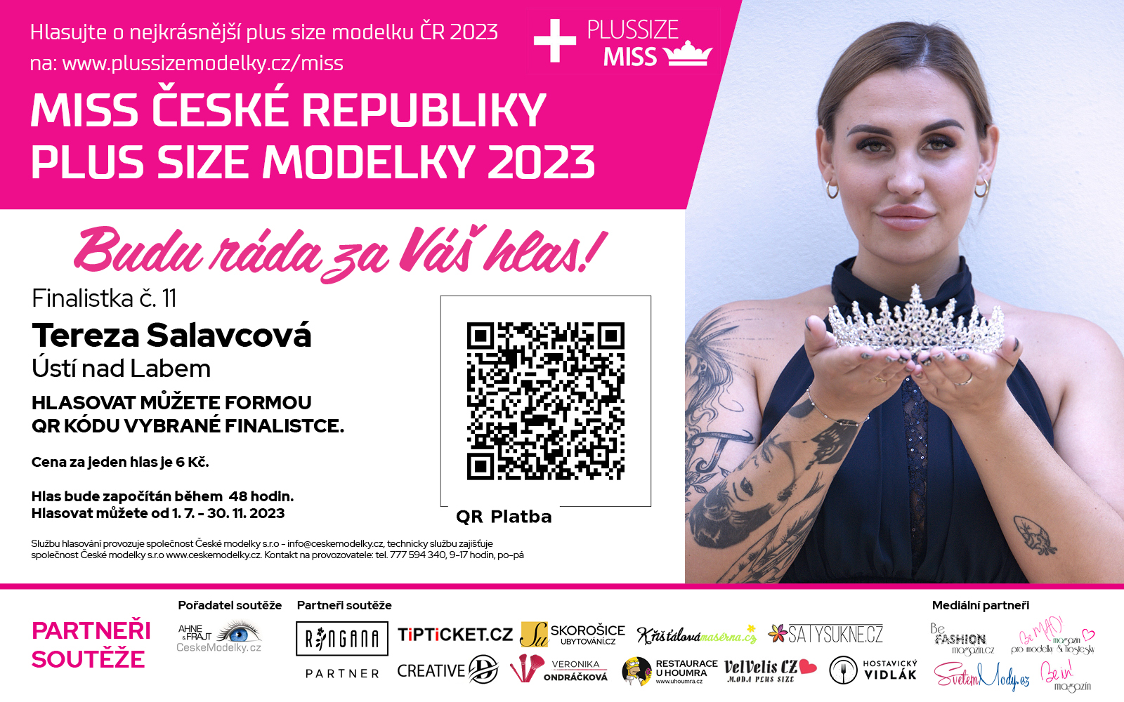 Tereza Salavcov finalistka .11 soute Miss Plus size modelky R 2023