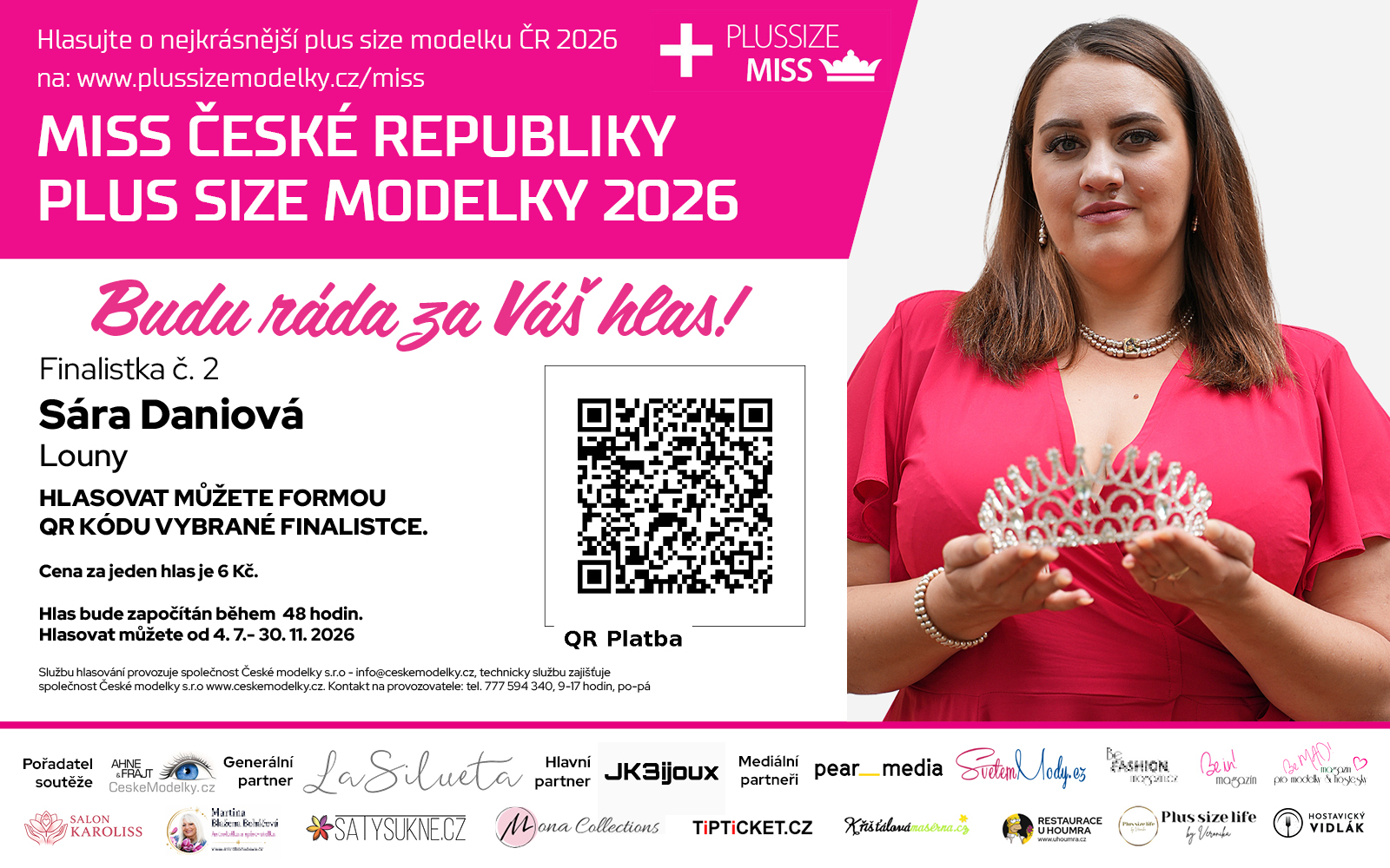 S�ra Daniov� � videomedailonek finalistky �. 2 | Miss Plus Size Modelky �esk� republiky 2026