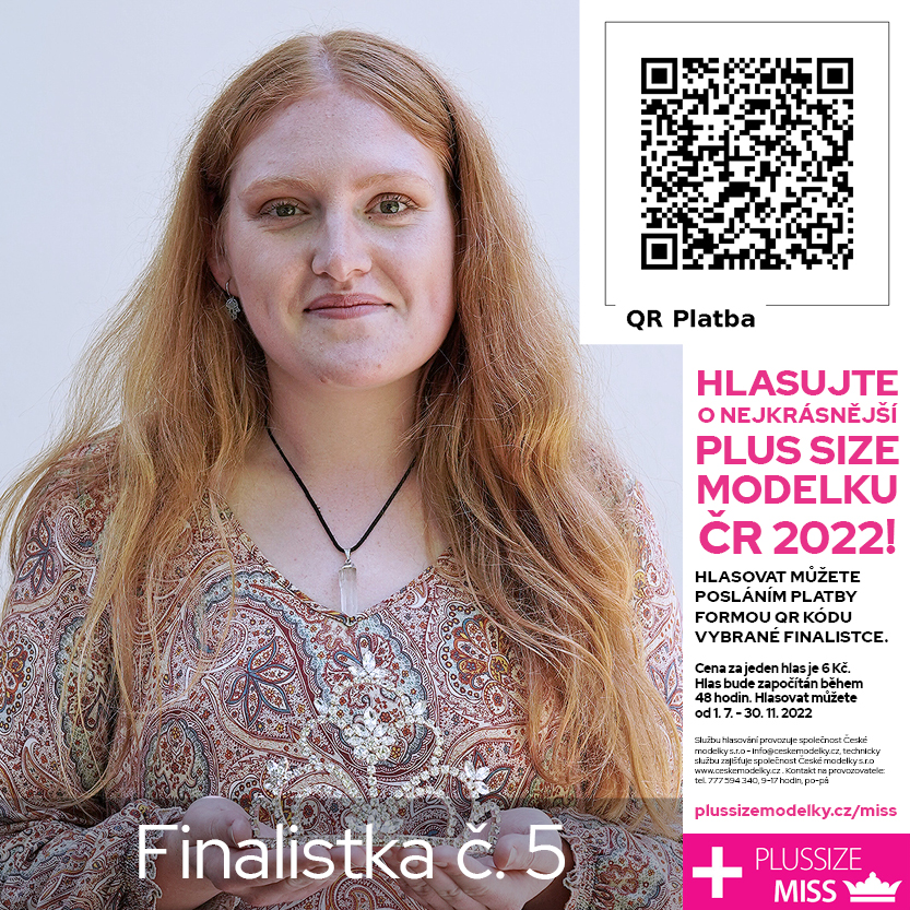 Nela Marková finalistka č.5 soutěže Miss Plus size modelky ČR 2022