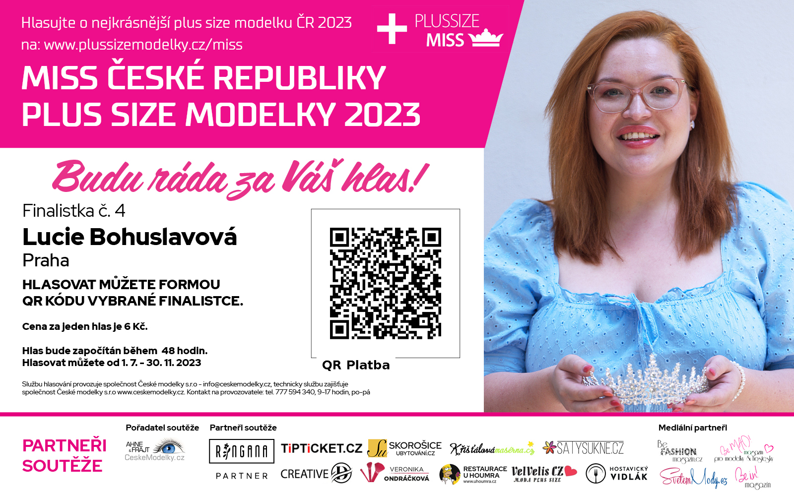 Lucie Bohuslavov finalistka .4 soute Miss Plus size modelky R 2023