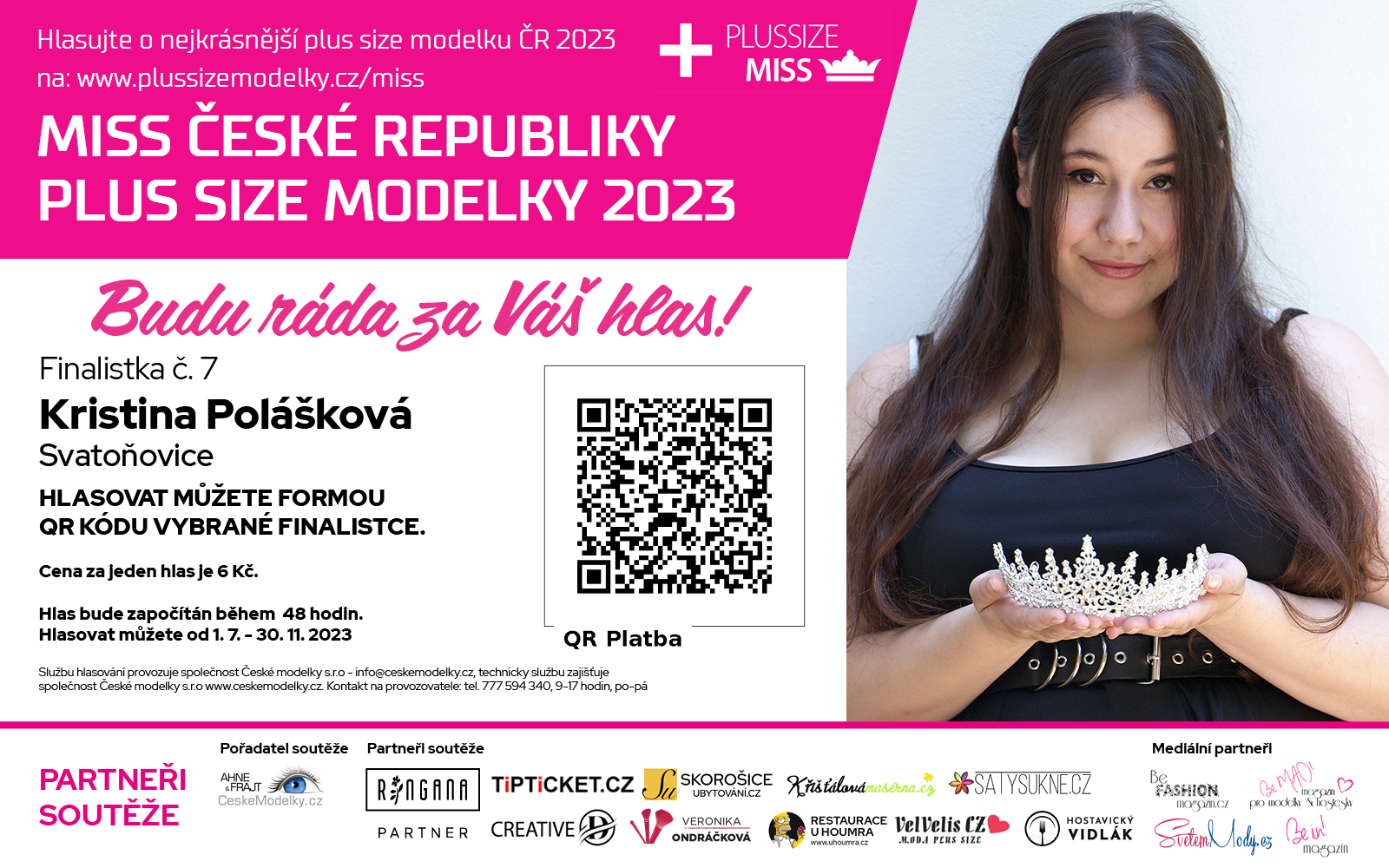 Kristin Polkov finalistka .7 soute Miss Plus size modelky R 2023