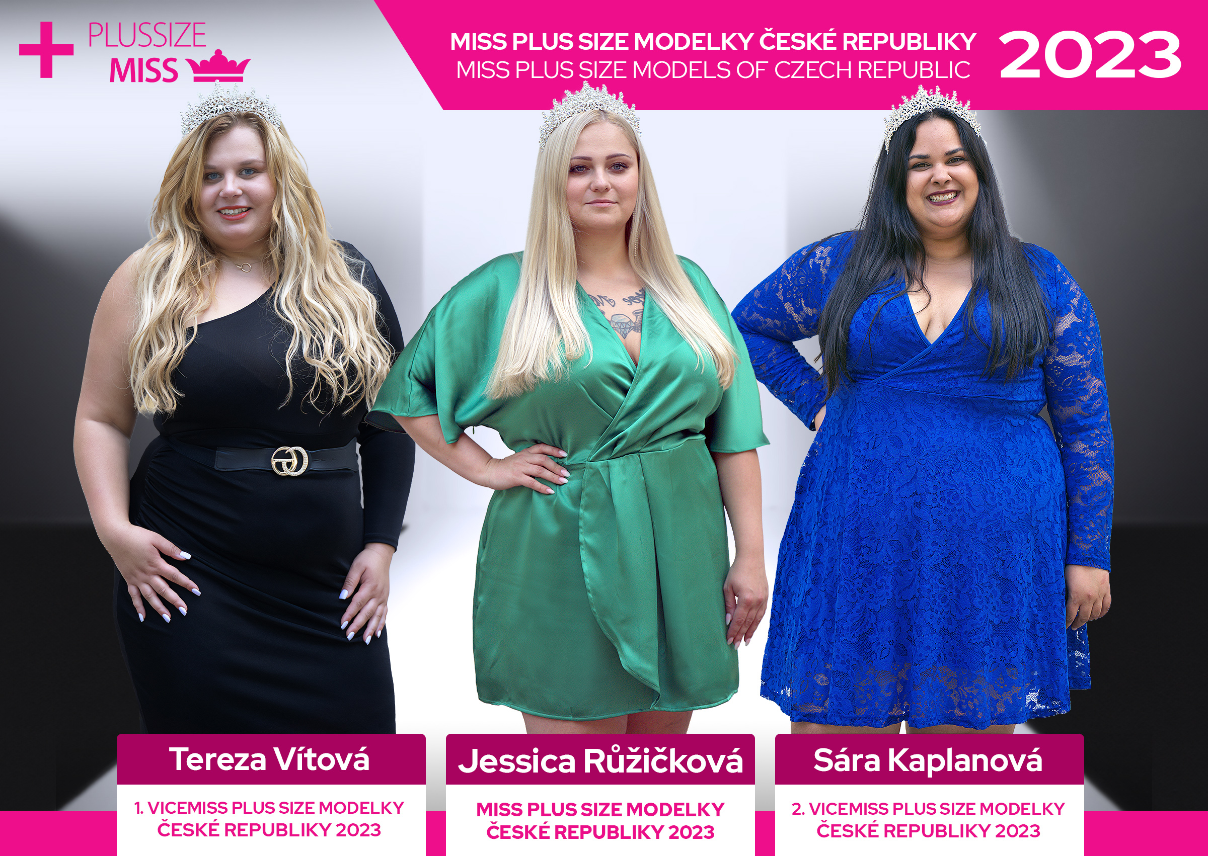 Vítězkou a titul Miss Plus Size modelky ČR 2023 získala Jessica Růžičková z města Křivoklát. Blahopřejeme!
